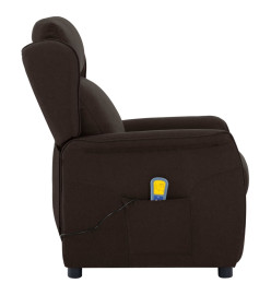 Fauteuil de massage Marron foncé Tissu