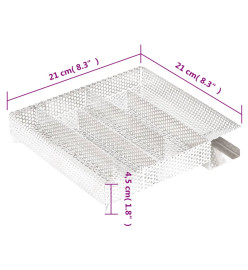 Générateur de fumée froide 5 chambres 21 cm acier inoxydable