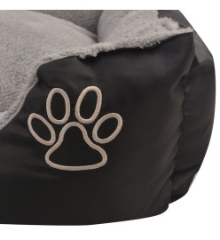 Lit pour chiens avec coussin rembourré Taille L Noir