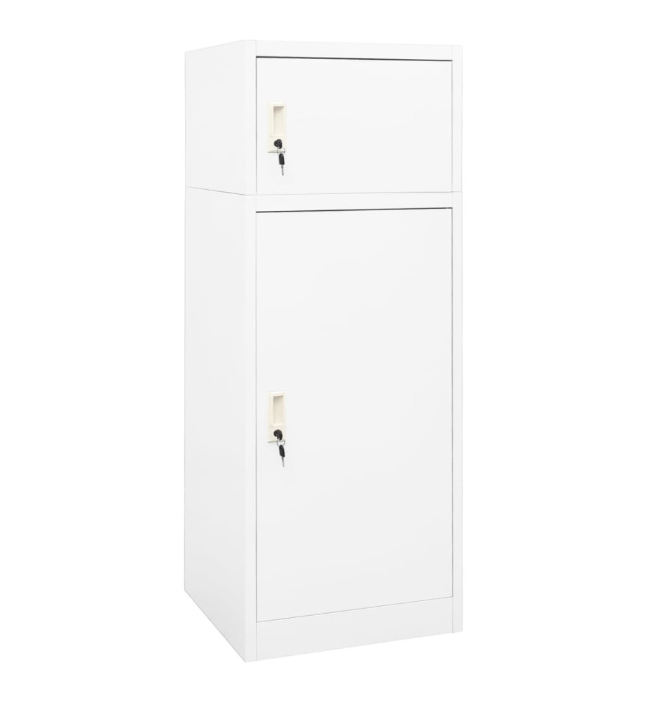 Armoire à selles Blanc 53x53x140 cm Acier