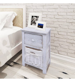 Table de chevet 2 pcs Bois Blanc