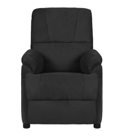 Fauteuil inclinable électrique Noir Similicuir daim