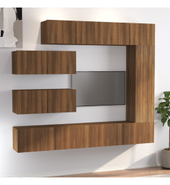 Ensemble de meubles TV 7 pcs Chêne marron Bois d'ingénierie