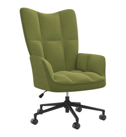 Chaise de relaxation Vert clair Velours