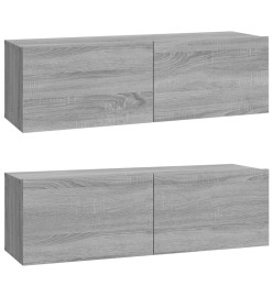 Ensemble de meubles TV 4 pcs Sonoma gris Bois d'ingénierie