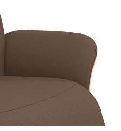 Fauteuil inclinable avec repose-pieds marron tissu