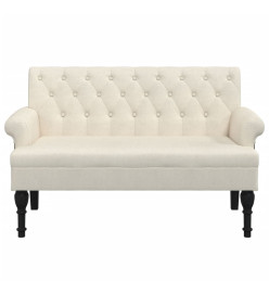 Banc avec dossier lin 120x62x75,5 cm tissu