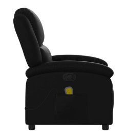 Fauteuil de massage inclinable Noir Similicuir