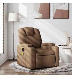 Fauteuil de massage inclinable Marron Tissu