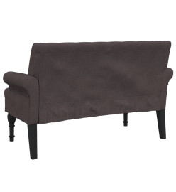 Banc avec dossier marron foncé 120x62x75,5 cm tissu