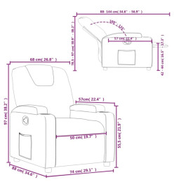 Fauteuil inclinable Crème Tissu