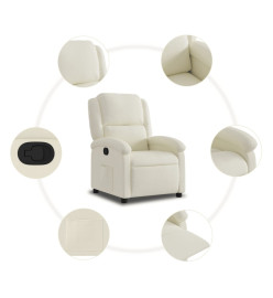 Fauteuil inclinable Crème Velours