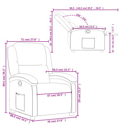 Fauteuil inclinable Crème Velours