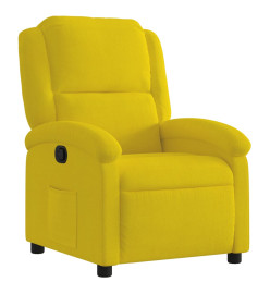 Fauteuil inclinable jaune velours