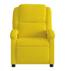 Fauteuil inclinable jaune velours