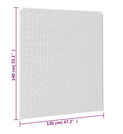 Moustiquaire magnétique pour fenêtres anthracite 120x140 cm