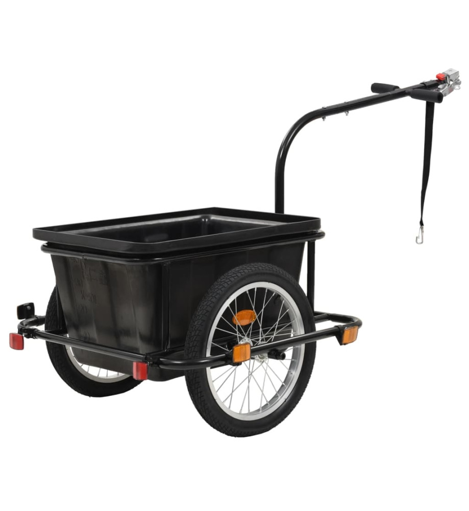 Remorque pour bicyclette 50 L Noir