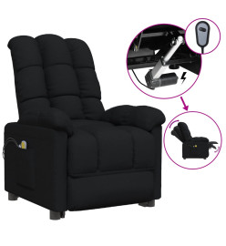 Fauteuil électrique de massage Noir Tissu