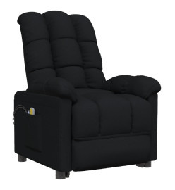 Fauteuil électrique de massage Noir Tissu