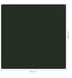 Tapis de tente 250x250 cm Vert foncé