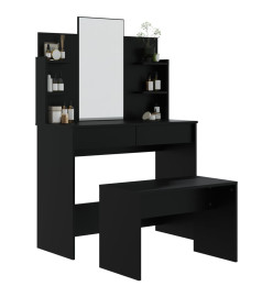 Ensemble de coiffeuse noir 96x40x142 cm