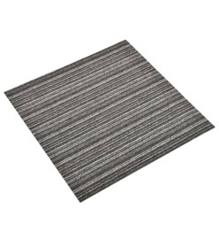 Dalles de tapis de sol 20 pcs 5 m² 50x50 cm Anthracite rayé