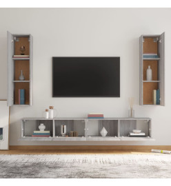 Ensemble de meubles TV 4 pcs Sonoma gris Bois d'ingénierie