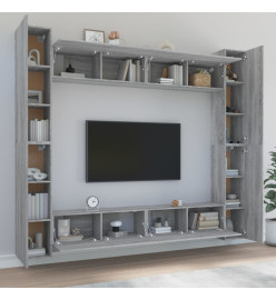 Ensemble de meubles TV 8 pcs Sonoma gris Bois d'ingénierie