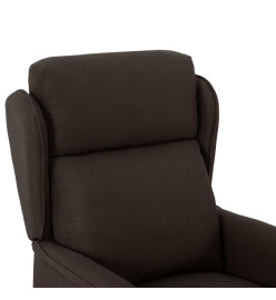 Fauteuil électrique de massage Marron foncé Tissu