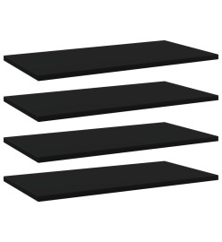 Panneaux de bibliothèque 4 pcs Noir 60x30x1,5 cm Aggloméré