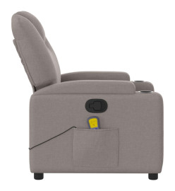 Fauteuil de massage inclinable Taupe Tissu