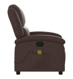 Fauteuil de massage inclinable Marron Similicuir