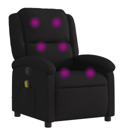 Fauteuil de massage inclinable Noir Tissu