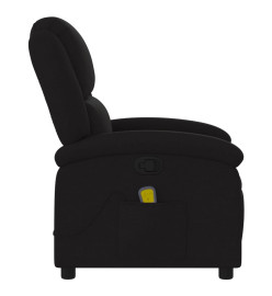 Fauteuil de massage inclinable Noir Tissu