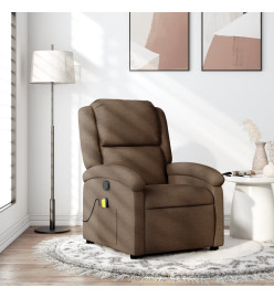 Fauteuil de massage inclinable Marron Tissu