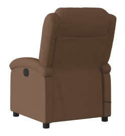 Fauteuil de massage inclinable Marron Tissu