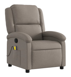 Fauteuil de massage inclinable Taupe Tissu