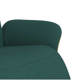 Fauteuil inclinable avec repose-pieds vert foncé tissu