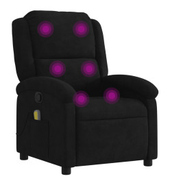 Fauteuil de massage inclinable noir velours