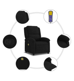 Fauteuil de massage inclinable noir velours