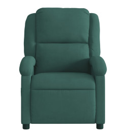 Fauteuil inclinable vert foncé velours