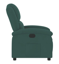 Fauteuil inclinable vert foncé velours