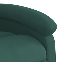 Fauteuil inclinable vert foncé velours