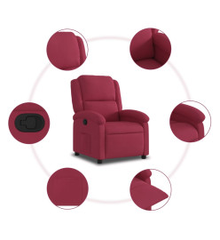 Fauteuil inclinable rouge bordeaux velours