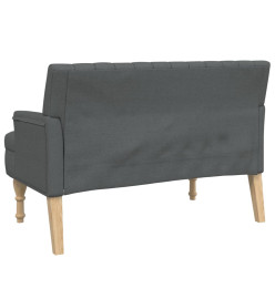 Banc avec coussins gris foncé 113x64,5x75,5 cm tissu