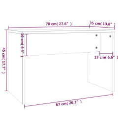 Ensemble de coiffeuse Blanc 96x40x142 cm