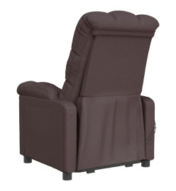 Fauteuil électrique de massage Marron foncé Tissu