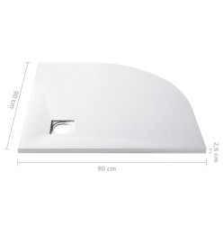 Receveur de douche SMC Blanc 90x90 cm