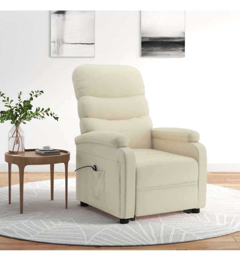 Fauteuil Blanc crème Similicuir