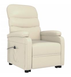 Fauteuil Blanc crème Similicuir